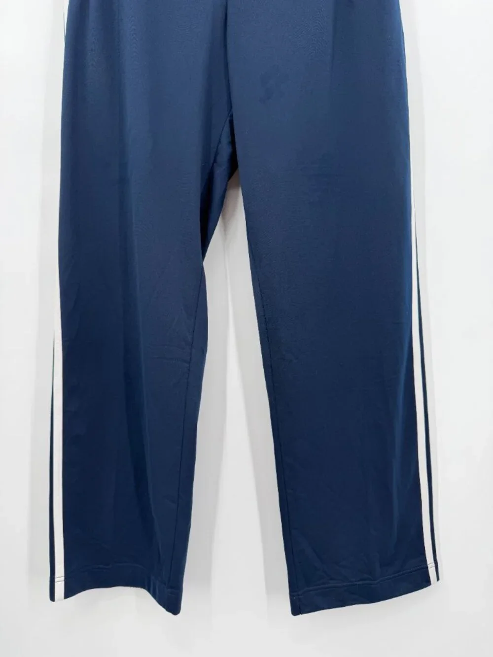 Adidas Originals Men's XL Navy 3 Stripe Track Pants Trefoil Logo Zip Pockets